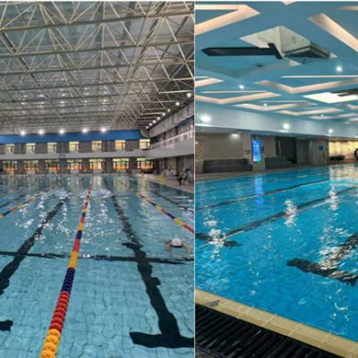 Indoor constant temperature swimming pool water treatment effect